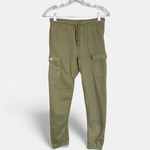 BROOKLYN CLOTH Tan Jogger Pants Originals Collection Boys Size L Reflective Logo